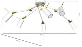 Bodové svietidlo IRIS 6xGU10/MR11/40W/230V biela/zlatá
