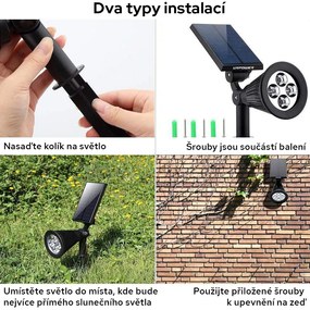 Bezdoteku LEDSolar 4 solárne vonkajšie svetlo svietidlo do zeme 4 ks, 4 LED, bezdrôtové, iPRO, 1W, studená            farba