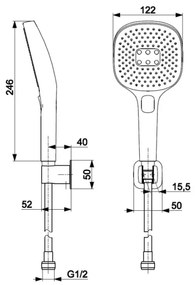 KFA Armatura 841-255-34 - Sprchová súprava MALAGA v odtieni ružového zlata