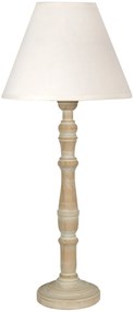 CLX Stolová lampa vo vintage štýle TRIESTE, 1xE27, 60W, biela