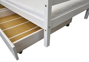 MG Detská posteľ domček Martin 90x200 - biela
