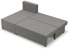 Rohová rozkladacia sedačka FERMO Kronos svetlosivá