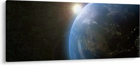 Obraz krajiny z vesmíru (120x50 cm)