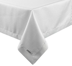 Luxusný obrus Jowita lurex 140 × 180 cm – biela/strieborná
