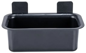 Čierna plastová kúpeľňová polička bez vŕtania Parma – Allstar