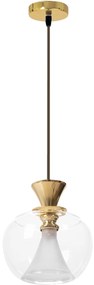 Toolight - Stropná lampa závesná sklenená guľa zlatá APP902-1CP, OSW-06676