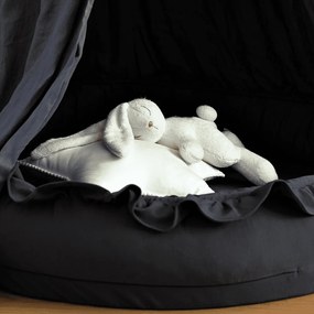 Hniezdo pre deti s volánom grafitová