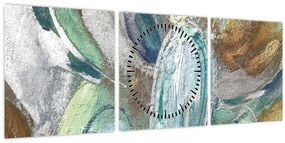 Obraz - Abstraktné maľba postavy (s hodinami) (90x30 cm)