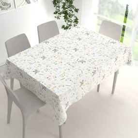 Biante Detský bavlnený obdĺžnikový obrus Sandra SA-041 Farebné omaľovánky 60x100 cm