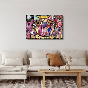 Obraz - Street art - sova (90x60 cm)