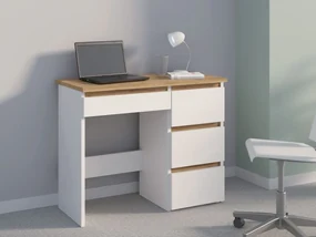 Stôl 75 x 94 x 43 cm, farba biela / dub