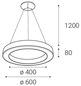 LED2 - LED Stmievateľný luster na lanku SATURN LED/50W/230V 3000K/4000K čierna