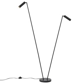 Moderná stojaca lampa čierna 2-svetlá GU10 35mm - Thomas