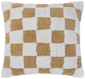 CHECKER STYLE Vankúš 50 x 50 cm - hnedá