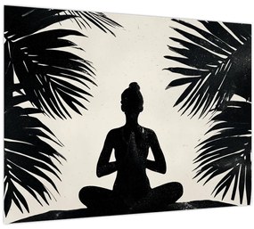 Sklenený obraz - Joga (70x50 cm)