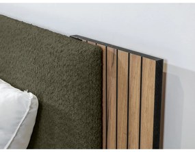 Zelená dvojlôžková posteľ s roštom 140x190 cm Lior – Bobochic Paris