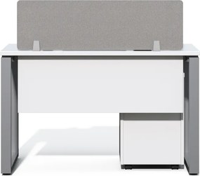 Kancelársky stôl s kontajnerom Houseland Prime Max 01 120 cm biely