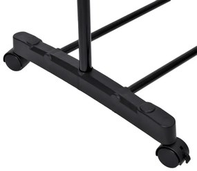 Vešiakový stojan BES na kolieskach čierny