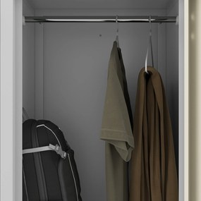 Šatníková skriňa typu L sivá / dub sonoma: Eco Design JULIA, 800 x 1850 x 450 mm