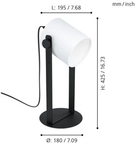 Eglo 43428 - Stolná lampa HORNWOOD 1 1xE27/28W/230V