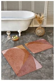 Hnedé zamatové kúpeľňové predložky v súprave 2 ks 60x100 cm – Mila Home