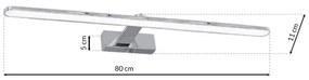 Nástenné LED svietidlo Splash, 1x LED 16w, 4000k, (80 cm), ch