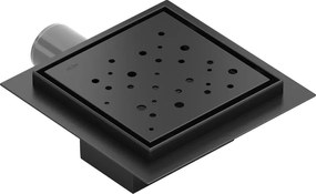 Mexen Flat-Q M12 štvorcová podlahová vpust 12 x 12 cm, čierny - 1710412