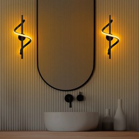 Čierne LED nástenné svietidlo ø 7 cm Likma – Opviq lights