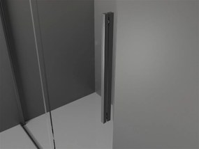 Mexen Velar, sprchový kút s posuvnými dverami 100(dvere) x 100(stena) cm, 8mm číre sklo, grafitová matná, 871-100-100-01-66
