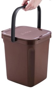 Denox Organic odpadkový kôš na Bioodpad 10 l, hnedý