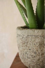 Okrúhly kvetináč LONDA, vláknocement, 25x22 cm, sivý