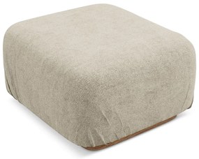 Béžová modulárna podnožka z textílie buklé Ailani – Makamii