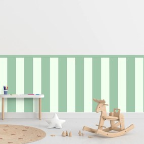 PIPPER. Textilná samolepiaca tapeta - Obdĺžnik - Mätová farba Farba: Kombinácia, Veľkosť: 100 cm