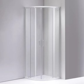 BPS-koupelny Štvrťkruhový sprchový kút HYD-RK94A 80x80 cm biela/transparent + vanička HYD-RSV-ST01A biela