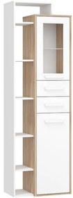 Vitrína L1D2S Rio-27 sonoma svetlý/biely