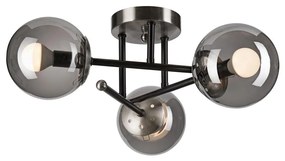 Lamkur Prisadený luster MALENA 3xE14/5W/230V čierna/dymová LA51932