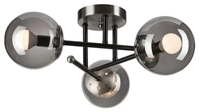 Lamkur Prisadený luster MALENA 3xE14/5W/230V čierna/dymová LA51932
