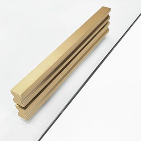 Rea Montana, posuvne sprchové dvere do otvoru 100x200, 6mm číre sklo, zlatý matný profil, KPL-K6389