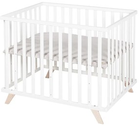 Biela detská ohrádka z bukového dreva 75x100 cm Lil Planet – Roba