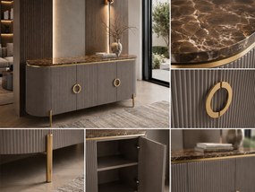 ELEGANTNÁ KOMODA ARLETTE GRAFIT + MRAMOR 180 cm