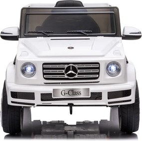 LEAN CARS Elektrické autíčko Mercedes G500 LED MP3 diaľkové ovládanie biele