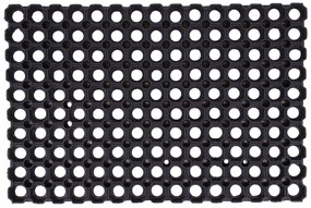 Hamat, Vonkajší čistiaci rohožka guma Domino 17mm – na von aj na doma, 40x60, čierna, exteriér