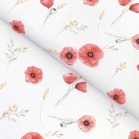 Goldea teflónová látka na obrusy - vlčie maky 160 cm