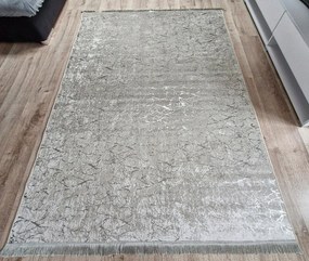 Moderný koberec Parys béžovo-strieborný s abstraktným vzorom Rozmer: 60x100 cm