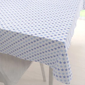 Biante Bavlnený obdĺžnikový obrus Sandra SA-266 Modré hviezdičky na bielom 80x120 cm