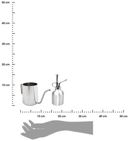 Kanva na polievanie, sada 2ks, 0,5 l+0,3 l, strieborná