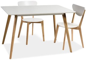 AKCE Bílý jídelní stůl MILAN 140x80 II. jakost