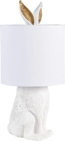 Biela stolná lampa králik s bielym tienidlom Rabbi - Ø 20*45 cm E27/max 1*60W