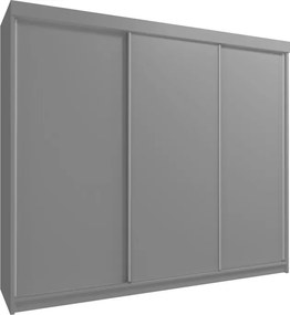 Šatníková skriňa Klasik 250, sivá