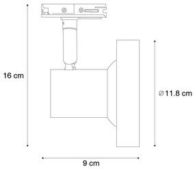 Moderné 1-fázové koľajnicové bodové svetlo čierne AR111 - Jeany